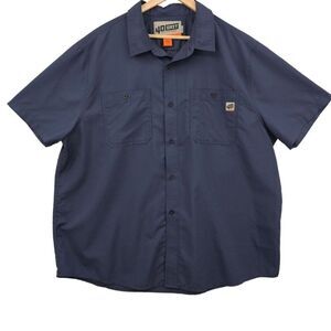 Duluth Trading Company Mens 2XL Blue 40 Grit Ripstop Performance Shirt